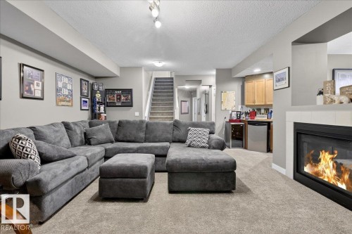9 841 156 Street, Edmonton, AB - Indoor Photo Showing Living Room With Fireplace