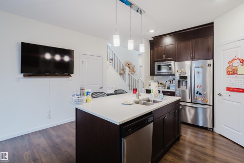 2124 Glenridding Way, Edmonton, AB - Indoor Photo Showing Kitchen With Stainless Steel Kitchen With Double Sink