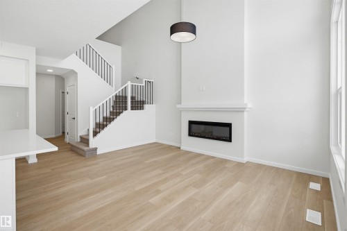 2535 211 Street, Edmonton, AB - Indoor Photo Showing Living Room With Fireplace