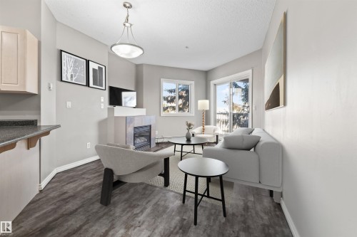 303 10118 95 Street, Edmonton, AB - Indoor With Fireplace