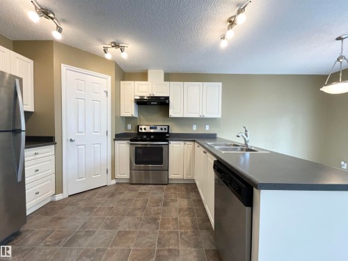 33 9350 211 Street, Edmonton, AB - Indoor Photo Showing Kitchen With Double Sink