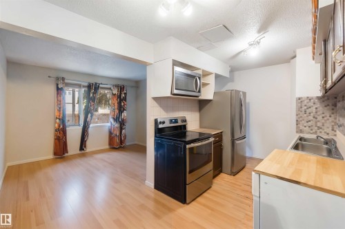 14205 82 Street, Edmonton, AB - Indoor Photo Showing Kitchen With Double Sink