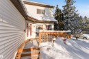 View of snow covered deck - 18404 97A Avenue, Edmonton, AB  - Outdoor With Deck Patio Veranda 