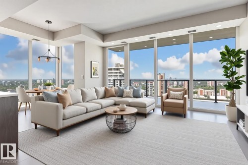 3301 10180 103 Street, Edmonton, AB - Indoor Photo Showing Living Room