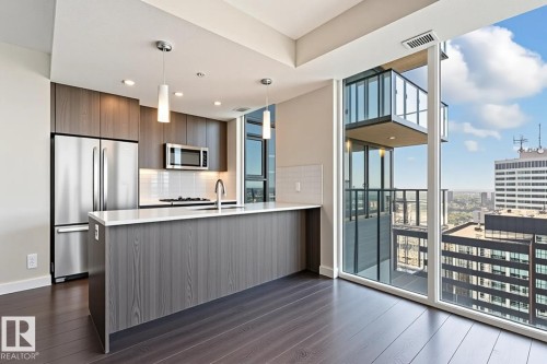3301 10180 103 Street, Edmonton, AB - Indoor Photo Showing Kitchen With Upgraded Kitchen