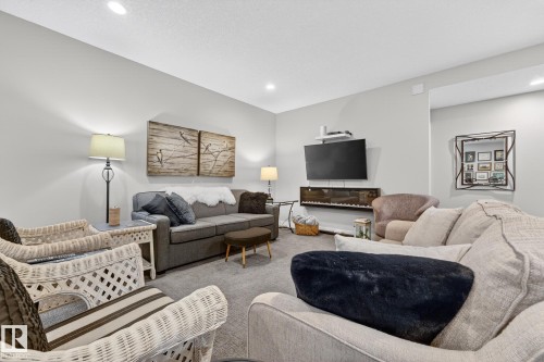 20017 128A Avenue, Edmonton, AB - Indoor Photo Showing Living Room With Fireplace
