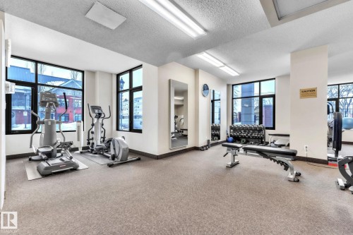 706 9020 Jasper Avenue, Edmonton, AB - Indoor Photo Showing Gym Room