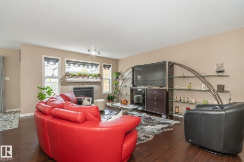 16023 138 Street, Edmonton, AB - Indoor Photo Showing Living Room With Fireplace