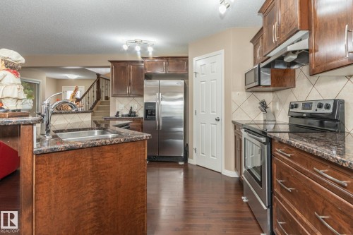 16023 138 Street, Edmonton, AB - Indoor Photo Showing Kitchen With Stainless Steel Kitchen With Double Sink