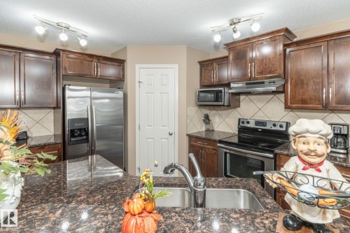 16023 138 Street, Edmonton, AB - Indoor Photo Showing Kitchen With Stainless Steel Kitchen With Double Sink