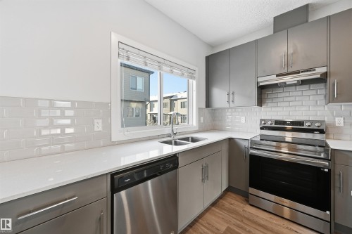 54 804 Welsh Drive, Edmonton, AB - Indoor Photo Showing Kitchen With Stainless Steel Kitchen With Double Sink
