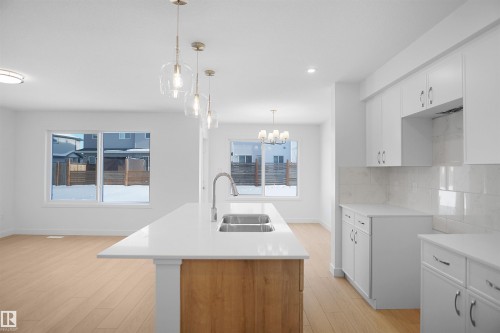 21 Emmett Way, Spruce Grove, AB - Indoor Photo Showing Kitchen With Double Sink