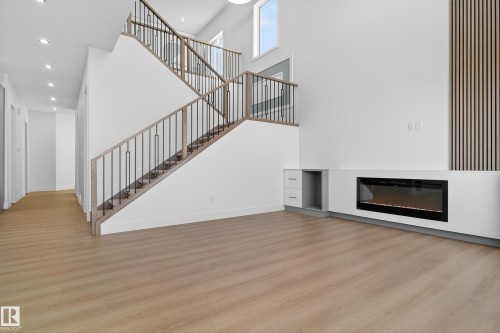 160 Edgewater Circle, Leduc, AB - Indoor With Fireplace