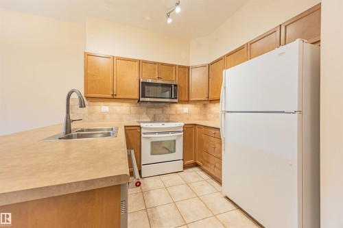 110 1406 Hodgson Way, Edmonton, AB - Indoor Photo Showing Kitchen With Double Sink