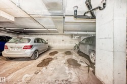 Parking garage featuring a heating unit - 