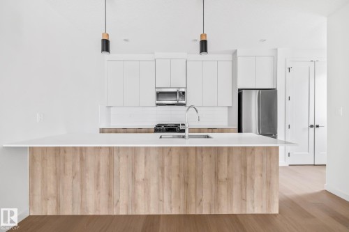 9113 150 Street, Edmonton, AB - Indoor Photo Showing Kitchen With Double Sink