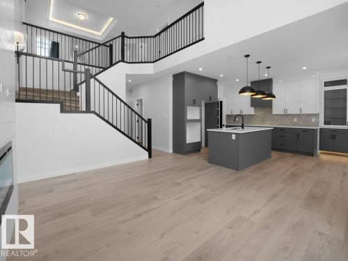 3290 Chernowski Way Sw, Edmonton, AB - Indoor Photo Showing Kitchen With Upgraded Kitchen