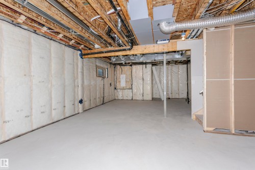 View of unfinished below grade area - 220 Edgemont Green Green, Edmonton, AB - Indoor Photo Showing Basement