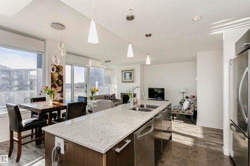 707 2612 109 Street, Edmonton, AB - Indoor Photo Showing Kitchen With Double Sink With Upgraded Kitchen