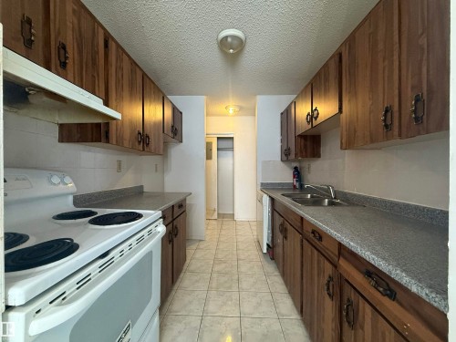 1 10737 116 Street, Edmonton, AB - Indoor Photo Showing Kitchen With Double Sink