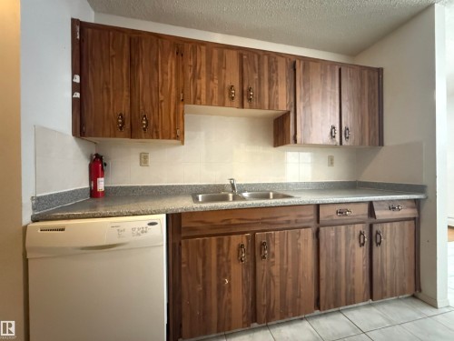 1 10737 116 Street, Edmonton, AB - Indoor Photo Showing Kitchen With Double Sink