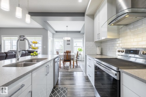 9327 Cooper Bend, Edmonton, AB - Indoor Photo Showing Kitchen With Double Sink With Upgraded Kitchen