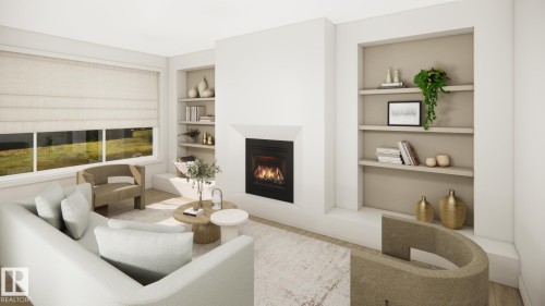 155 Graybriar Drive, Stony Plain, AB - Indoor Photo Showing Other Room With Fireplace