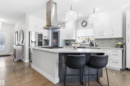 46 Longview Crescent, Spruce Grove, AB - Indoor Photo Showing Kitchen With Upgraded Kitchen