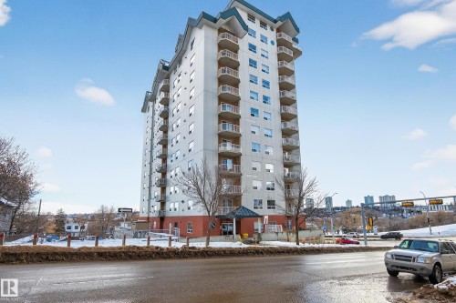 704 9707 105 Street, Edmonton, AB - Outdoor With Balcony With Facade