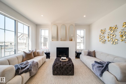 1 Cloutier Close, St. Albert, AB - Indoor Photo Showing Living Room With Fireplace