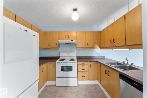 209 70 Alpine Place, St. Albert, AB - Indoor Photo Showing Kitchen With Double Sink