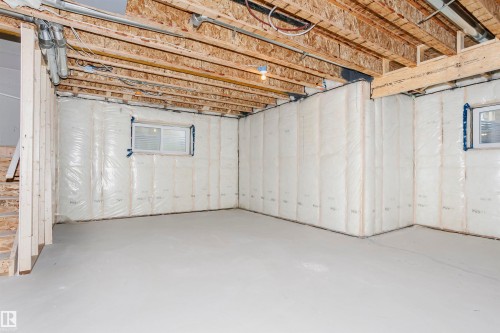 View of unfinished basement - 804 Elderberry Crest, Edmonton, AB - Indoor Photo Showing Basement