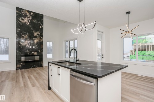 804 Elderberry Crest, Edmonton, AB - Indoor Photo Showing Kitchen With Double Sink With Upgraded Kitchen
