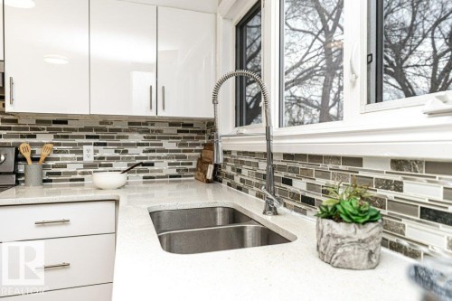 13229 85 Street, Edmonton, AB - Indoor Photo Showing Kitchen With Double Sink