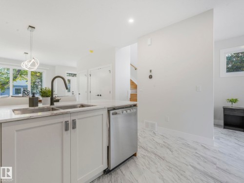 11219 125 Street, Edmonton, AB - Indoor Photo Showing Kitchen With Double Sink