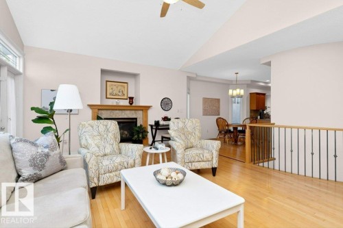 17 577 Butterworth Way, Edmonton, AB - Indoor Photo Showing Living Room With Fireplace