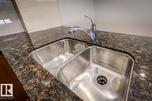 205 9316 82 Avenue, Edmonton, AB - Indoor Photo Showing Kitchen With Double Sink