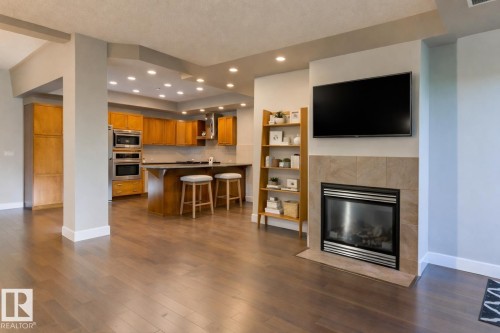 205 9316 82 Avenue, Edmonton, AB - Indoor Photo Showing Living Room With Fireplace