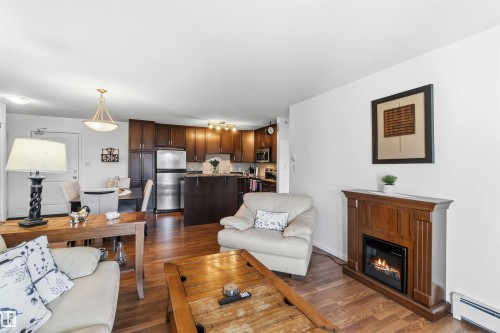 414 1204 156 Street, Edmonton, AB - Indoor Photo Showing Living Room With Fireplace