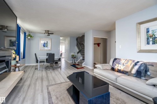 6012 187 Street, Edmonton, AB - Indoor Photo Showing Living Room With Fireplace
