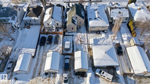 Snowy aerial view with a residential view - 11515 101 Street, Edmonton, AB - Outdoor