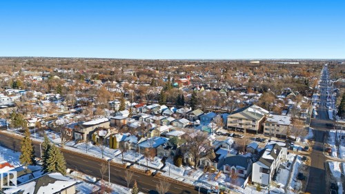 Aerial view of property and surrounding area featuring nearby suburban area - 11515 101 Street, Edmonton, AB - Outdoor With View