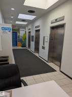 Community lobby with recessed lighting - 