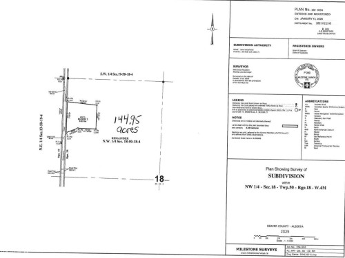 Hwy 834(Rr 190) & Twp Rd 502, Rural Beaver County, AB 