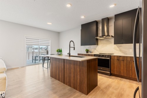 15832 22 Avenue, Edmonton, AB - Indoor Photo Showing Kitchen With Upgraded Kitchen