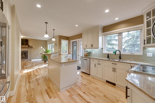 17623 53 Avenue, Edmonton, AB - Indoor Photo Showing Kitchen With Double Sink With Upgraded Kitchen