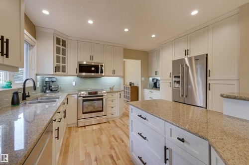 17623 53 Avenue, Edmonton, AB - Indoor Photo Showing Kitchen With Double Sink With Upgraded Kitchen
