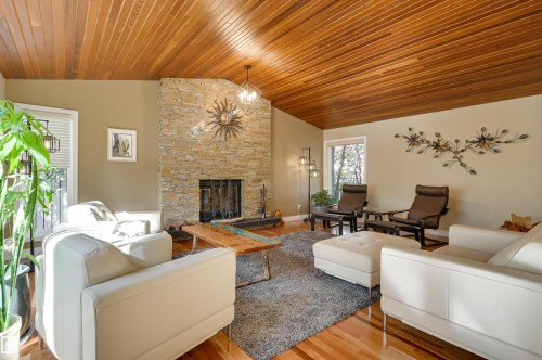 17623 53 Avenue, Edmonton, AB - Indoor Photo Showing Living Room With Fireplace