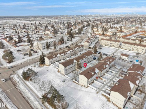 View of snowy aerial view - 1460 Lakewood Road W, Edmonton, AB - Outdoor With View