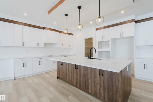 204 Basin Court, Leduc, AB - Indoor Photo Showing Kitchen With Upgraded Kitchen